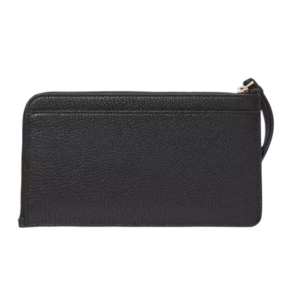 kate spade Lucy Medium L-zip Wristlet - Black Retail $139